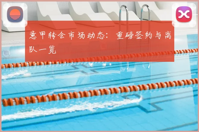意甲转会市场动态：重磅签约与离队一览